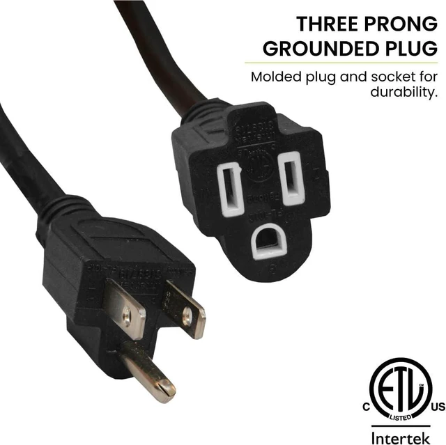 Alt view image 4 of 7 - Perfpower Go Green 14/3 SJT W-A Extension Cord, 50-Feet, Black