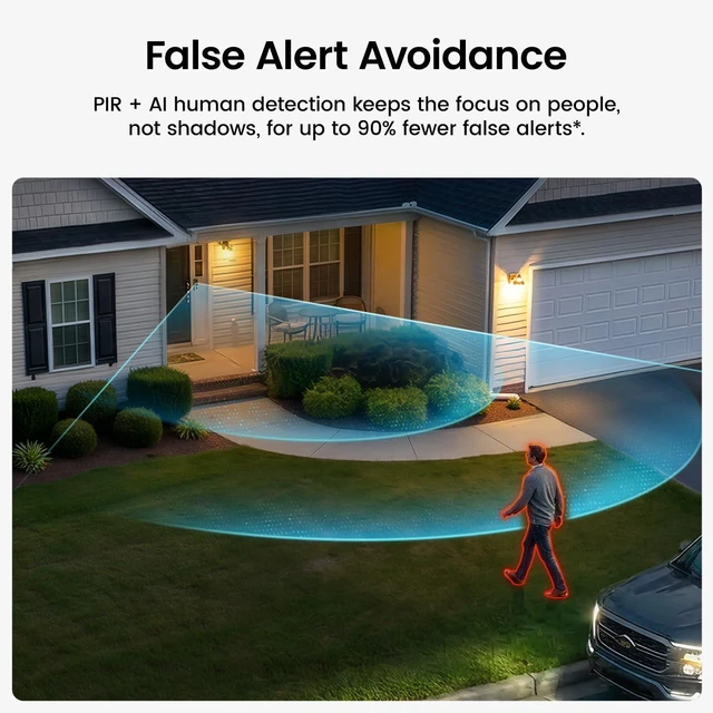 Alt view image 5 of 7 - DEKCO Wireless Video Doorbell Camera, 2K Head-to-Toe View (9:16), 170° Wide Angle, Battery Powered Home Security, PIR Motion & AI Human/Package Detection, Voice Changer, Cloud Storage Edition