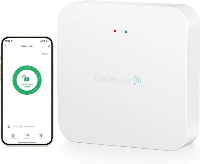 Main image of TUYA WiFi Gateway for Kucacci Z1 Z2 Q1 Smart Lock: Compatible with Smart Life, Tuya App to Remotely Control Smart Door Lock, Compatible with Alexa, Google Assistant to Voice Control(Support WiFi 2.4G)