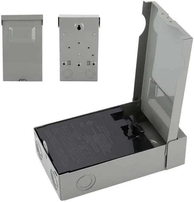 Main image of 60 Amp AC Disconnect Metal Box, 240V Pull Out AC Disconnect Switch, 60A 2 Pole 3 Wire 1 Phase 240 VAC, Non-Fused for Home and Light Commercial Air Conditioning, Near Condensing Unit