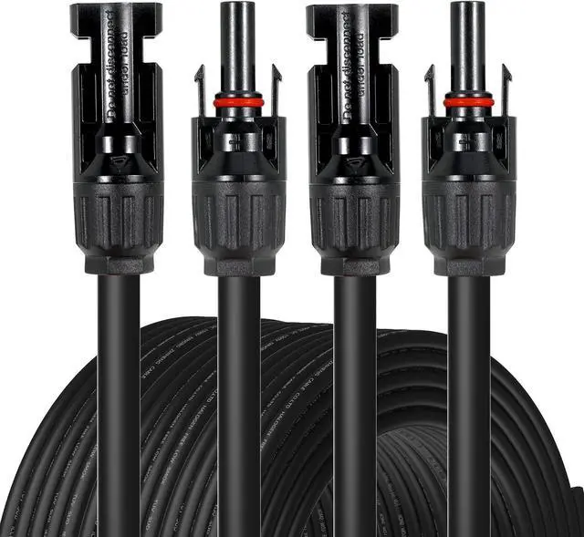 Main image of 10AWG Solar Extension Cable, 10 Gauge Wire, 100 Feet Solar Connectors Panel Wire with Adapter Tool Kit (Balck 100 Feet)