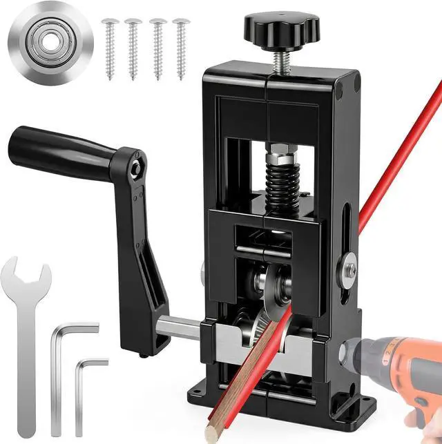 Main image of Wire Stripper Machine,0.04"-1" Copper Wire Stripping,Hand Crank & Electric Drill Powered,Wire Stripper Tool for Scrap Copper Recycling,Spare Blades