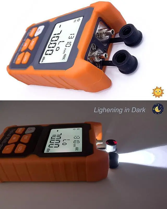 Alt view image 5 of 6 - Elfcam® - Portable Optical Multimeter E-200, Mini Optical Fiber Power Meter with VFL, Test Range: -70 dBm to +6 dBm