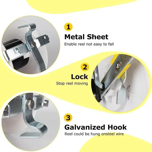 Alt view image 3 of 7 - Electric Fence Reel 3:1 Geared Electric Fencing Standard Reels with Crank Geared Polywire Reel Stabilizer 2 Pack