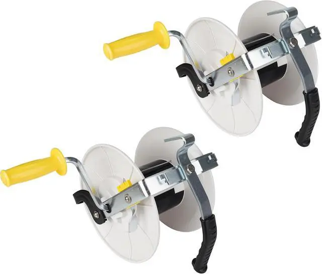 Alt view image 6 of 7 - Electric Fence Reel 3:1 Geared Electric Fencing Standard Reels with Crank Geared Polywire Reel Stabilizer 2 Pack
