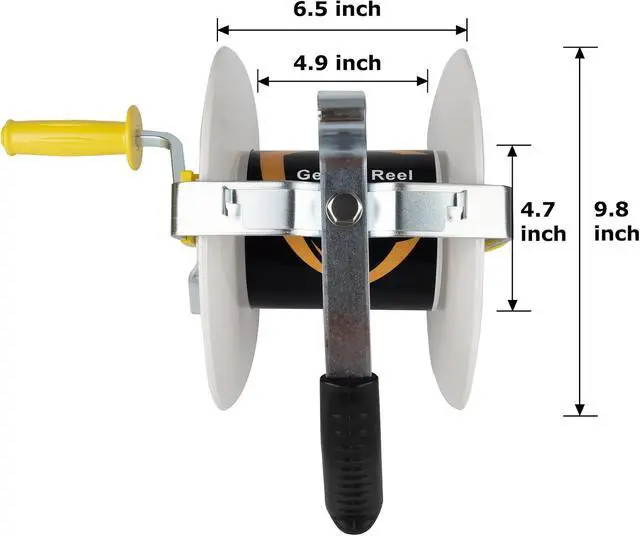 Alt view image 5 of 7 - Electric Fence Reel 3:1 Geared Electric Fencing Standard Reels with Crank Geared Polywire Reel Stabilizer 2 Pack