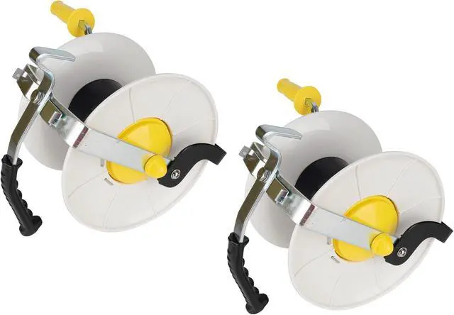 Alt view image 7 of 7 - Electric Fence Reel 3:1 Geared Electric Fencing Standard Reels with Crank Geared Polywire Reel Stabilizer 2 Pack