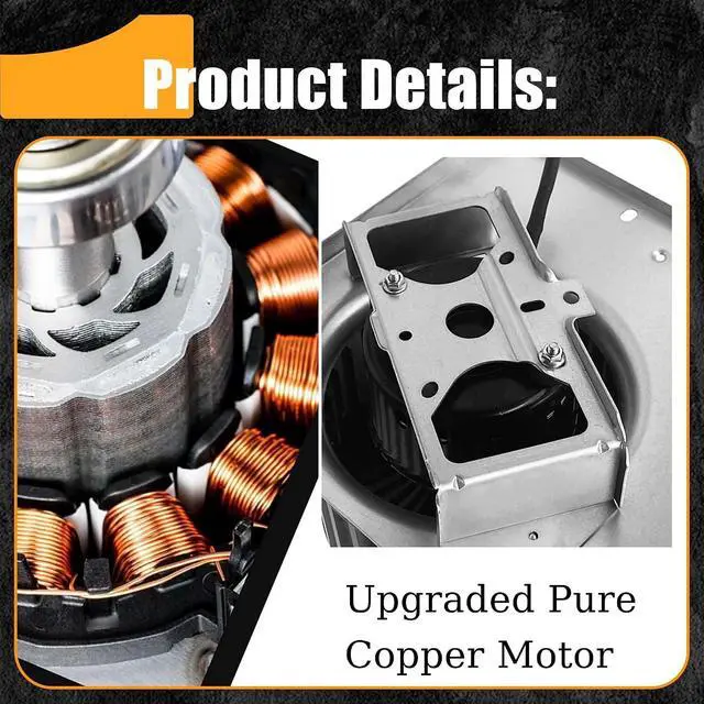 Alt view image 6 of 7 - 8664RP 8663RP Fits for Nutone 8663RP B Unit Bathroom Fan Motor 100CFM 6445RP 671R 672R 8673RP 763RL 769RL 750 751 752 Replace for B-roan Exhaust Fan Motor S97017705, S97017706, 86933000
