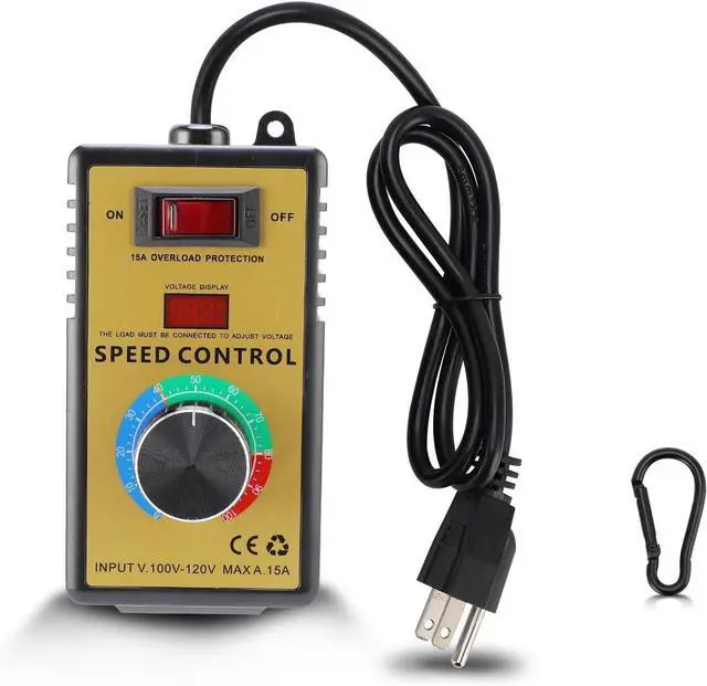 Main image of Gugxiom AC Motor Speed Controller, 110-120V 15A 4000W Variable Fan Speed Controller, Voltage Regulator with Overload for Electric Motors