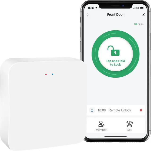 Main image of Yamiry WiFi Gateway for Smart Lock YR05,Remote Control Lock, Suitable for 2.4G WiFi,Compatible with Nice Digi App, Compatible with Alexa to Voice Control