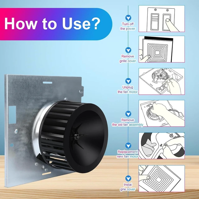 Alt view image 4 of 6 - S97009745/97009745 Bathroom Fan Motor Assembly - Robust Airflow and Whisper-Quiet Operation, Compatible with Models Including 684F-A 684F-B 684F-C 684-A 684-B 684-C 676-I 676-K 676-S HD80 HD80L 708-B