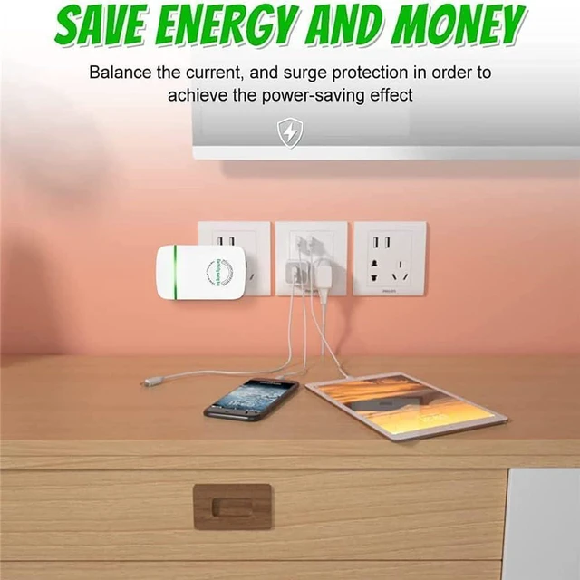 Alt view image 7 of 7 - Elon-musk's Electricity Saving Box Stop Watt Stopwatt Energy Saving Device Save Energy Saving Device Energy Saving Power Strip for Home Office US Plug 90v-250v 30kw Rated Green