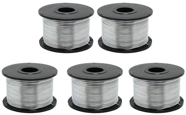 Main image of 5 Rolls Rebar Tie Wire Coil, 1/32" 0.8mm 360FT Stainless Steel for Automatic Twister Gun