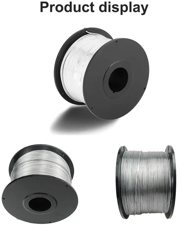 Alt view image 6 of 6 - 5 Rolls Rebar Tie Wire Coil, 1/32" 0.8mm 360FT Stainless Steel for Automatic Twister Gun
