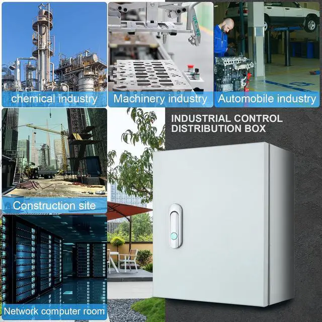Alt view image 5 of 7 - Steel Electrical Junction Box, Indoor & Outdoor Enclosure, Wall Mounted Moisture & Dustproof Metal Electric Equipment Enclosure With Safety Locks and Mounting Plates
