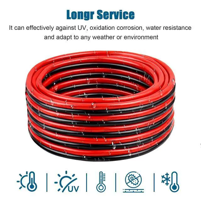 Alt view image 6 of 7 - 10 Gauge Wire 2 Conductors Copper Wire, 10 AWG Battery Cable Oxygen Free Copper Wire for Solar Panel, Automotive, Trailer, RV and Speaker (10 Gauge 50FT)
