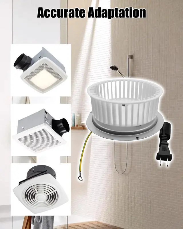 Alt view image 4 of 6 - 0695B000 Bathroom Fan Motor Assembly Replaces AL41286A S0695B000 0695B000 8253210240 Fit for Nutone QT80 QT80B QT80N QT80NB QT-80 QT-80B QT-80N QT-80NB QT-80-B QT-80-N QT-80-N-B