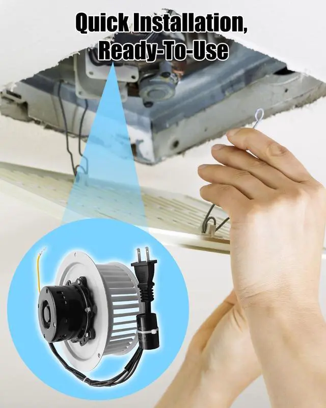 Alt view image 6 of 6 - 0695B000 Bathroom Fan Motor Assembly Replaces AL41286A S0695B000 0695B000 8253210240 Fit for Nutone QT80 QT80B QT80N QT80NB QT-80 QT-80B QT-80N QT-80NB QT-80-B QT-80-N QT-80-N-B