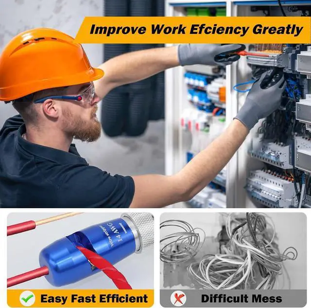Alt view image 5 of 7 - Regulations Wire Stripping for Drill, Wire Stripping Tool & Wire Twisting Connector Set, Wire Twister Tool for Drill, 8 in 1 Quickly Drill Wire Stripping Professional Electrician Tools Set