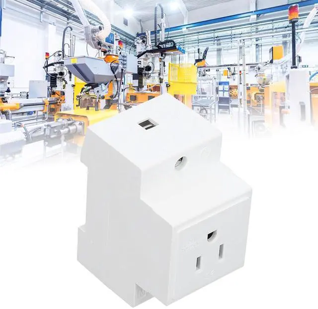 Alt view image 5 of 7 - Tissting Din Rail Mounted Receptacle, AC 110-250V 15A Outlet Power Module with Protective Contacts, Din Rail Socket Plugs for Distribution Panel (4Pcs)