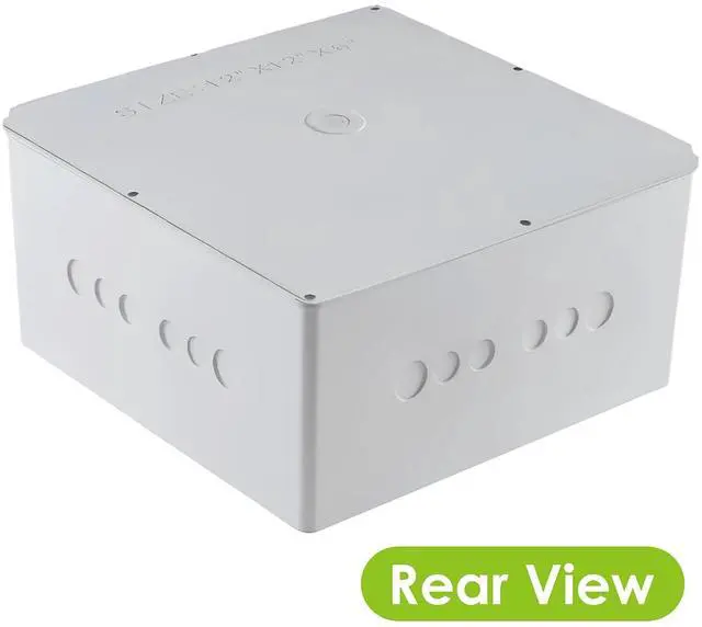 Alt view image 4 of 7 - Junction Box 12" x 12" x 6" Dustproof PVC Plastic Electrical Boxes with Pre Molded 3/4" & 1" Punch in Holes Electrical Boxes Project Junction Conduit Box for Electrical Outdoor Enclosure