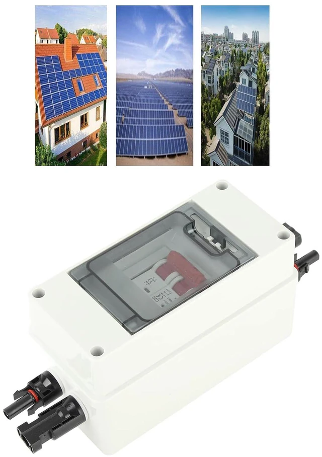 Alt view image 7 of 7 - DC500V Solar Disconnect Switch Photovoltaic Disconnector PV Disconnect Switch with Breaker IP65 Waterproof for Home (20A)