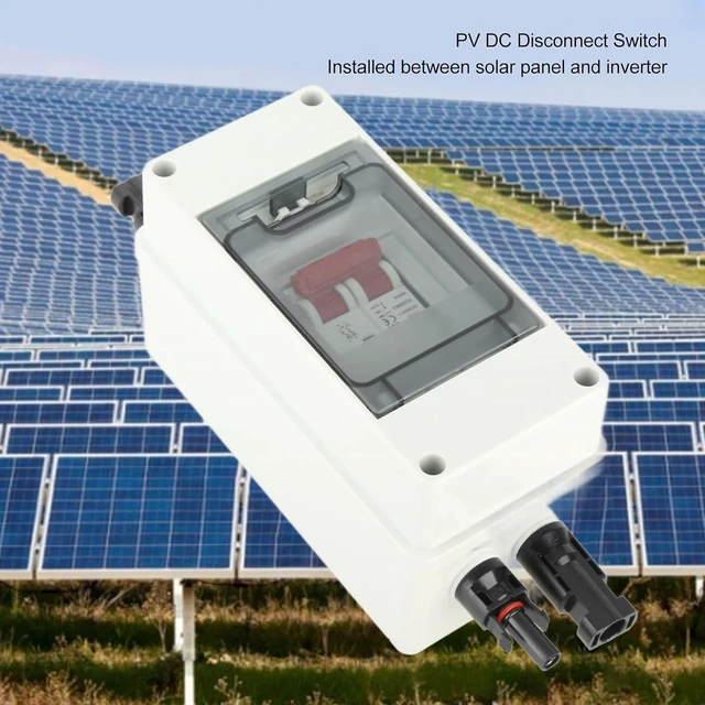 Alt view image 6 of 7 - DC500V Solar Disconnect Switch Photovoltaic Disconnector PV Disconnect Switch with Breaker IP65 Waterproof for Home (20A)
