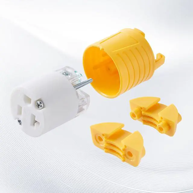 Alt view image 6 of 6 - 20 Amp 125 Volt Electrical Replacement Plug and Connector, NEMA 5-20 Extension Cord Ends, 2 Pole, 3 Wire Grounding, Industrial Grade, Straight Blade, Heavy Duty, 5 Set, ETL Listed