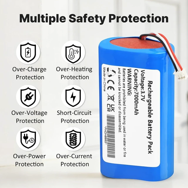 Alt view image 5 of 6 - ZTHY 3.7V 7000mAh HB-AX11 Battery Replacement for AOSU Video Doorbell Camera V8 Series - Battery for Wireless Video Door Bell V8S V8P V8E V8 pro V8P1AX11 V8S1AX11