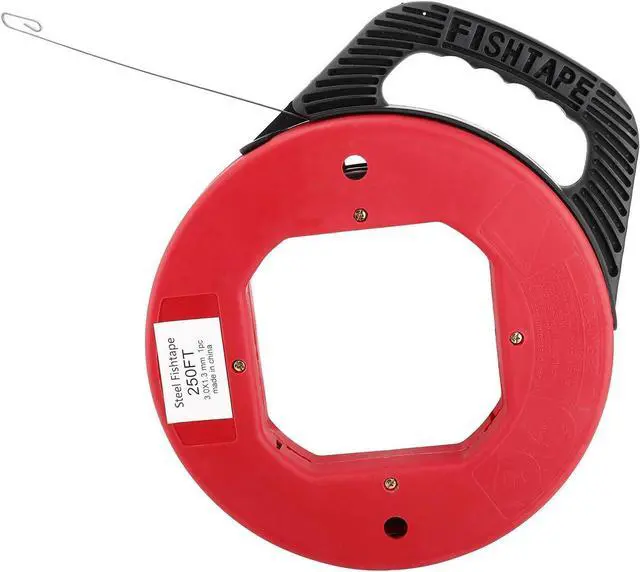 Alt view image 5 of 7 - Yaetek 250 Foot Reach, Spring-Steel Fish Tape Reel, with High Impact Case, for Electric or Communication Wire Puller ATE Tools
