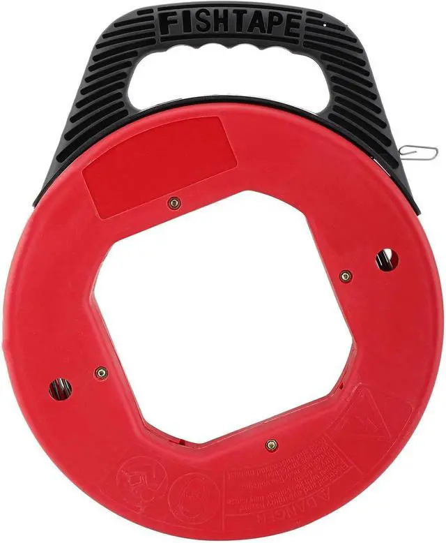 Alt view image 7 of 7 - Yaetek 250 Foot Reach, Spring-Steel Fish Tape Reel, with High Impact Case, for Electric or Communication Wire Puller ATE Tools