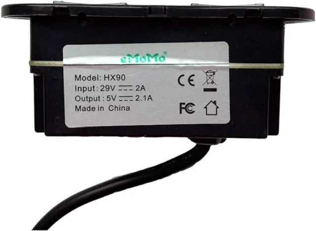 Alt view image 3 of 7 - Emomo 5 Button 5 Pin Switch Model HX90HU Controller with USB for Power Recliner Lift Chair Electric Sofa Parts Replacement