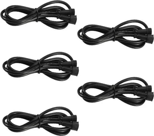 Main image of 5PCS 3.28ft 1m Extension Cable Wire Cord with Male and Female 4Pin Connectors at Both Ends for RGB Multi-Color LED Deck Lights