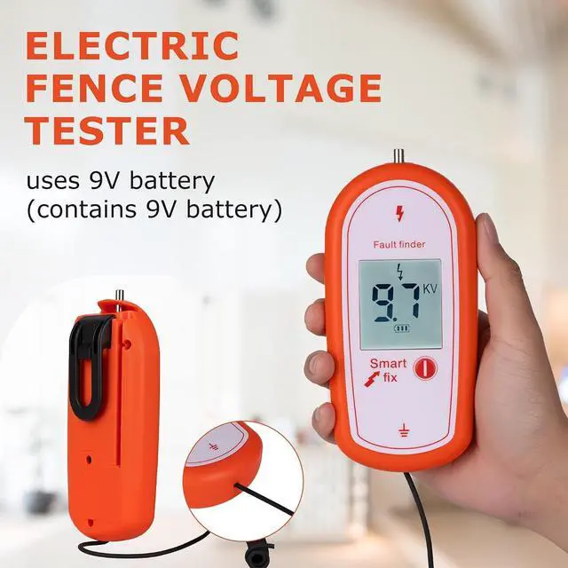 Alt view image 2 of 7 - Electric Fence Voltage Tester, 15KV Digital Electric Fence Voltage Tester, Handheld Fence Fault Finder Fence Tester for Farms, Digital Display High Voltage 200-15000V Gardening Tools