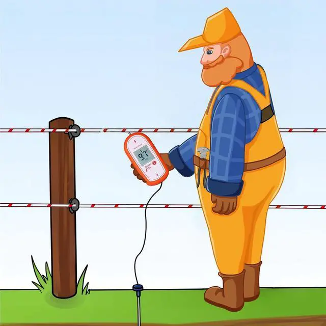 Alt view image 7 of 7 - Electric Fence Voltage Tester, 15KV Digital Electric Fence Voltage Tester, Handheld Fence Fault Finder Fence Tester for Farms, Digital Display High Voltage 200-15000V Gardening Tools