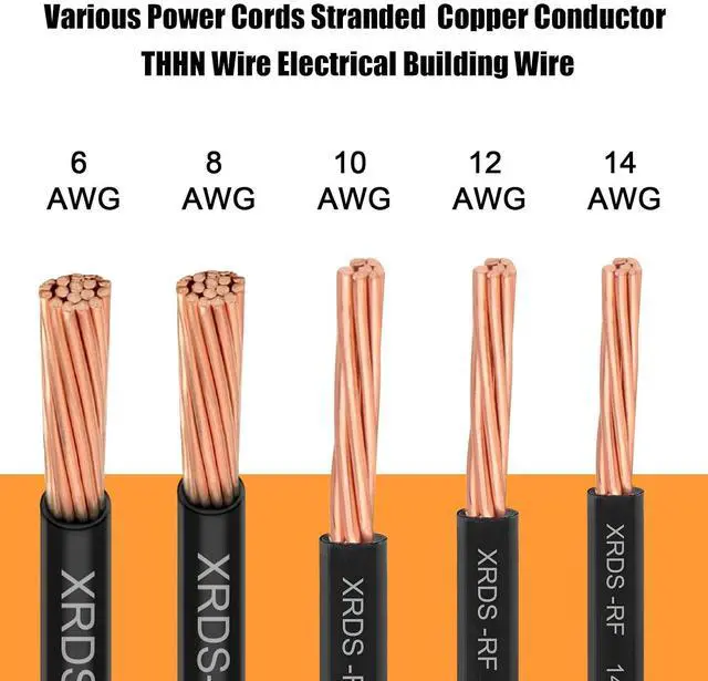 Alt view image 3 of 5 - XRDS -RF 6 AWG 25FT THHN Stranded Wire Nylon Insulated Pure Copper Electrical Cable for DIY Projects Black 600V Rated