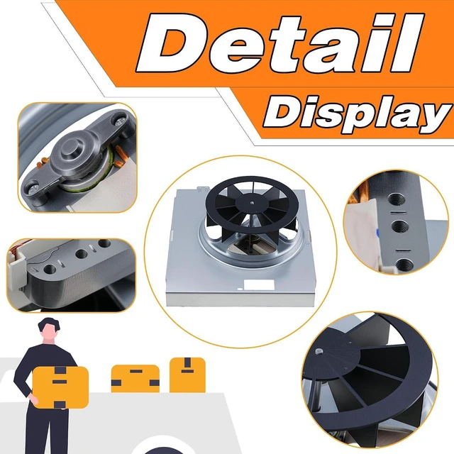 Alt view image 2 of 6 - LEVANLIGHT C350BN B Unit 50CFM Fan Fit for Nutone 696N(695) B Unit, C-350C2/VC-307C2ND B, C-350/370A-A Units Only, VC305AN, VC305C2N, 690-A, 696NC Bathroom Exhaust Motor Assembly