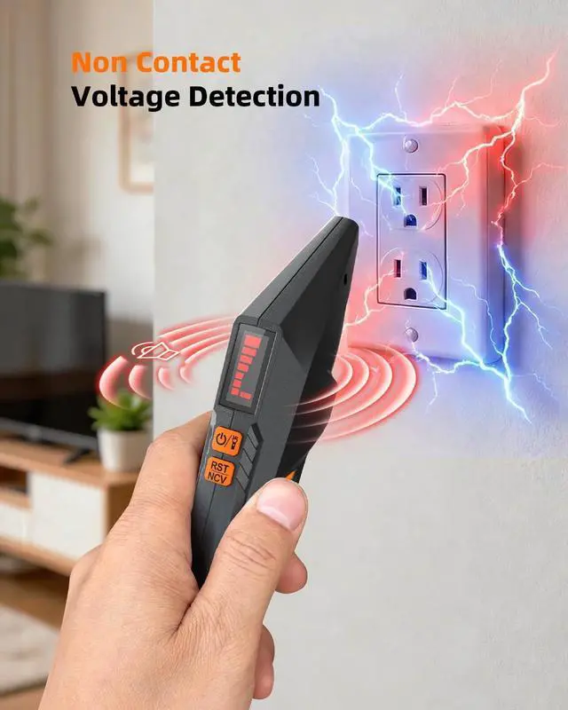 Alt view image 3 of 7 - Circuit Breaker Finder and GFCI Outlet Tester Digital Receiver with Color Screen & NCV Detection for Home Electrical Safety Including Carrying Case and Adapters 90-135V AC Circuits - FTCT02