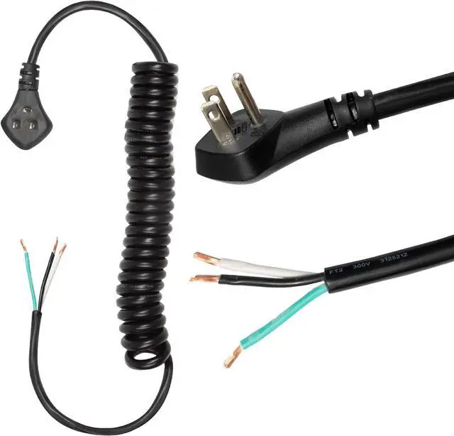 Main image of Iron Forge Cable 15 Amp Replacement Coiled Extension Cord 6 ft - SJEOW Oil Resistant & Flat Plug 3 Prong, 12 Gauge for Appliances & Power Tools