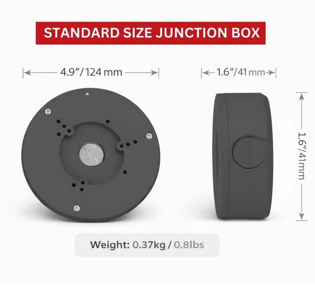 Alt view image 5 of 7 - 4 Pack PFA130-E Security Camera Junction Box-Premium ABS Security Camera Mount Bracket-Waterproof Universal Camera Junction Box for Mounting Surveillance Cameras-Outdoor Security Camera Box
