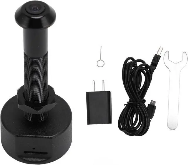 Alt view image 7 of 7 - 1080P Door Peephole Camera, Motion Detection, 170° Wide Angle Lens, APP Control, Night Vision, 2-Way Talk, Supports 128G Memory Card, for Home Security (US Plug)