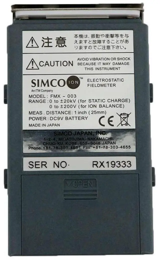 Alt view image 5 of 7 - SIMCO FMX-003 Electrostatic Field Meter ESD Test Meter FMX003