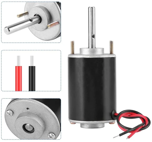 Alt view image 4 of 5 - DC Electric Motor Drive, 3500RPM High Speed Permanent Magnet 12V DC Motor High Torque 30W CW/CCW (12V DC 3500RPM)