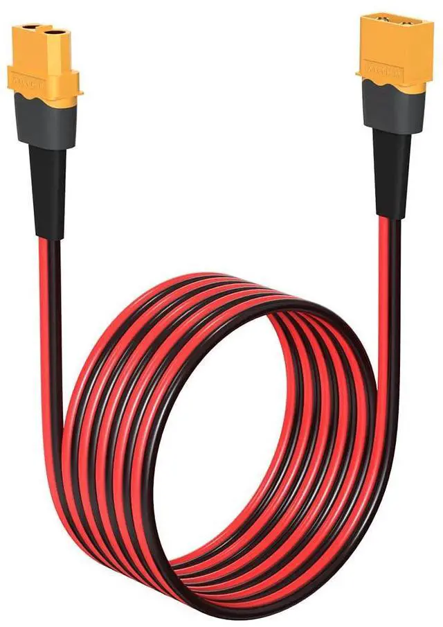 Main image of ELFCULB 10AWG 35FT XT60 Extension Cable 2 6 10 20 35 50 75 100FT XT60 Female to Male Connector for RC Battery Portable Power Station Solar Panel(35FT)