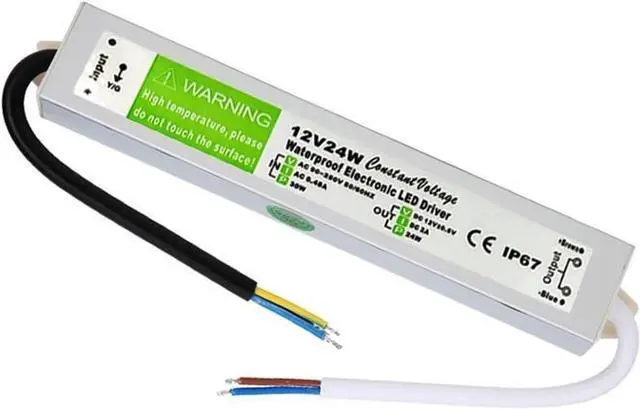 Main image of Lighting 90-250V AC to 12V 24W 2A LED Driver Adapter Aluminum Outdoor IP67 Waterproof Switching Power Supply