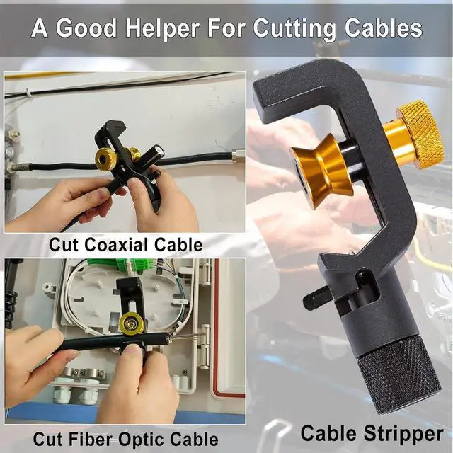 Alt view image 6 of 7 - CATVSCOPE 8-28MM Transverse armoured cable stripping knife Fiber optic cable stripper FTTH Armored Fiber Cable Slitter cutter