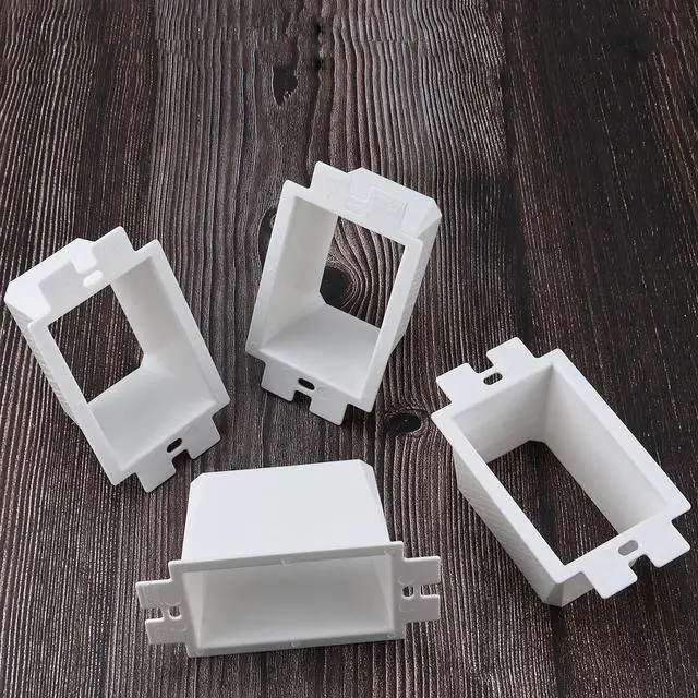 Alt view image 6 of 6 - 1-Gang White Non-Metallic Electrical Outlet Box Extender, Extends Electrical Boxes for Power Switches GFCIs Receptacles (BE1, 50 Pack)