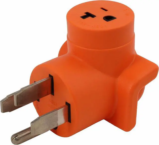 Main image of AC WORKS 4-Prong 220-Volt Plug to 120-Volt 15/ 20Amp Household Female Adapter Cord (4-Prong 14-50 Outlet to Household)