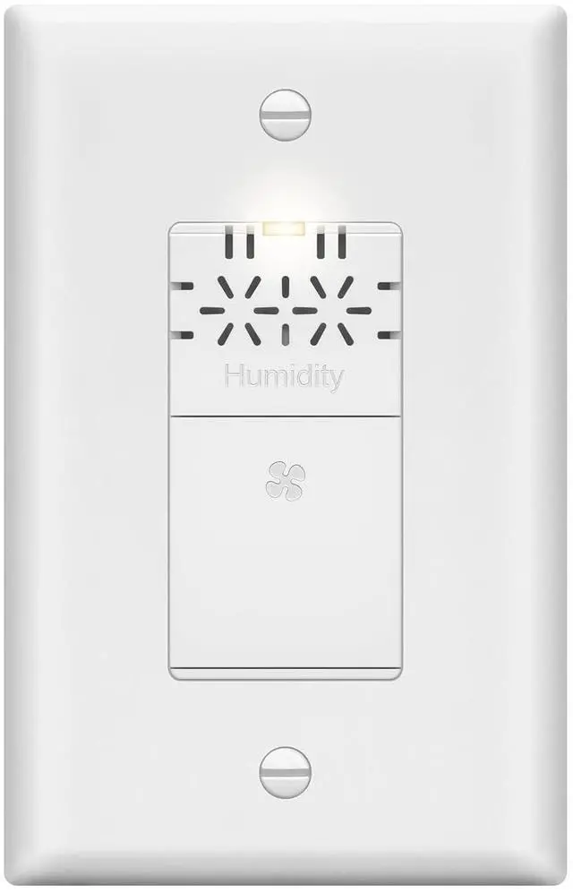 Main image of LIDER No Needed Neutral Wire Humidity Sensor Switch, Automatic Moisture Detection, Air Circulator, Automated Bathroom Fan Control, Adjustable Time, 1 Pole