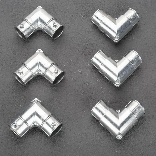 Main image of 1 Inch EMT Conduit Inside Corner Pull Elbows, 90 Degree EMT to EMT Coupling with Detachable Capped Cover, Zinc Die-Cast, Secure Set Screw Design(6PCS)